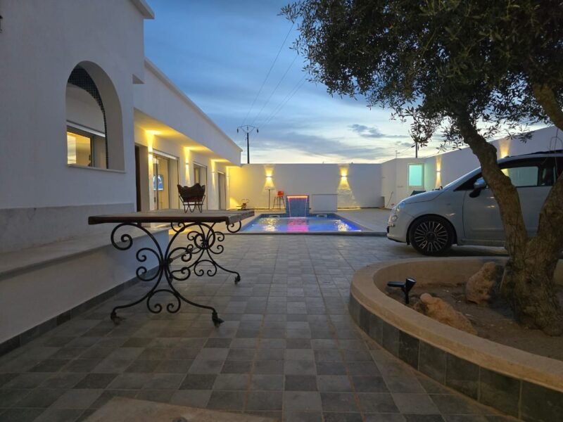Villa piscine sans vis à vis à Djerba (Tunisie)